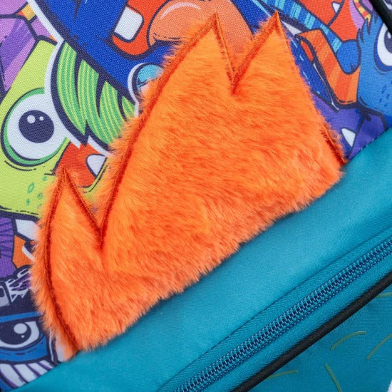 Kids Monster Trolley Backpack – Convertible School Bag (Ages 2–6)