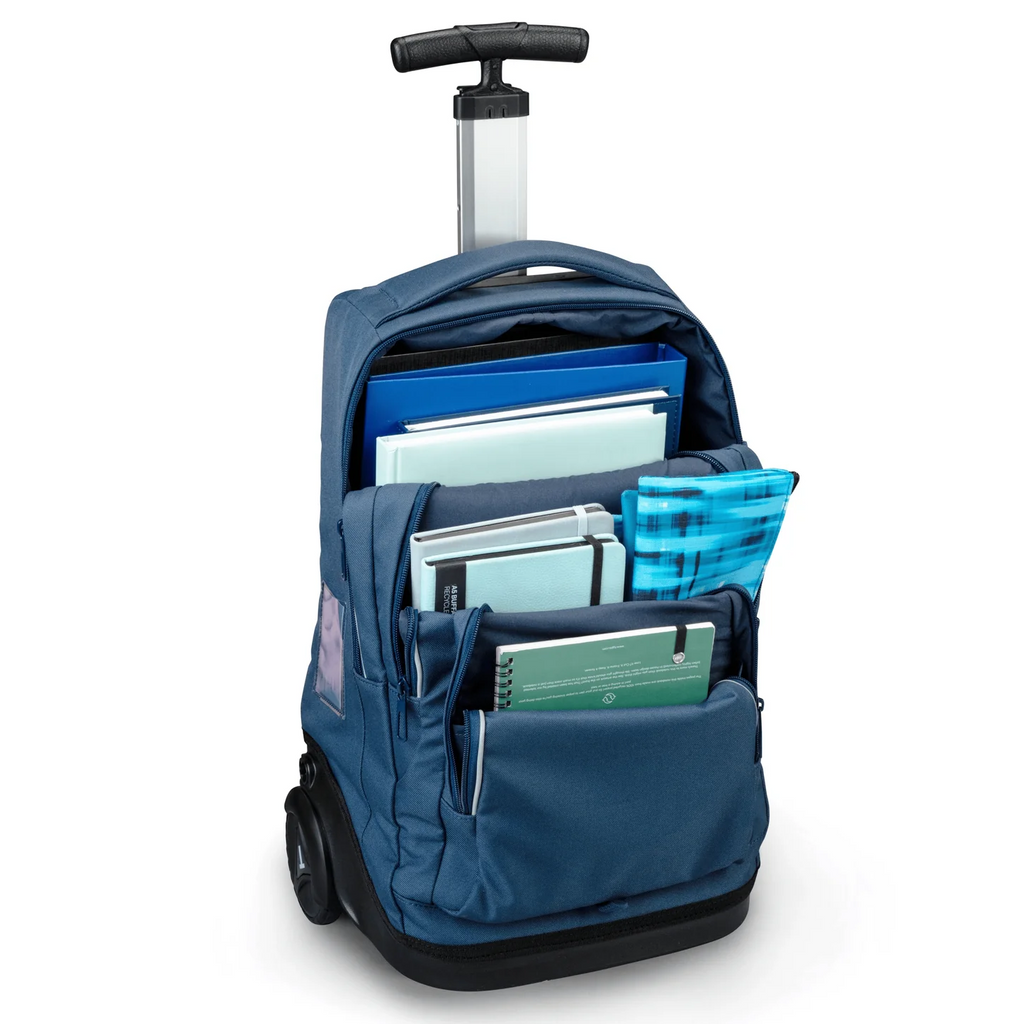 Totem Navy Trolley Backpack – Convertible School Bag with Wheels (Ages 8 -13)